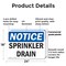 Signmission Sprinkler Drain, 24 in W x Rectangle, Plastic OS-2PACK-NS-P-1824-L-18396 - alternate 7